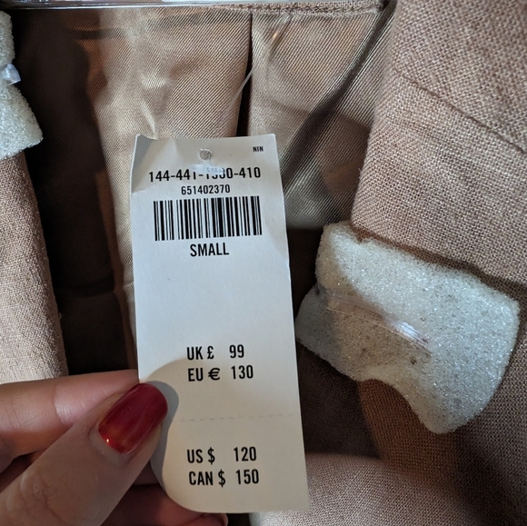 NWT Abercrombie & Fitch linen blend blazer Small - Picture 7 of 8